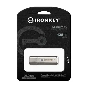 Kingston 金士頓 128G IronKey Locker+50 USB3.2 加密 隨身碟 IKLP50 128GB