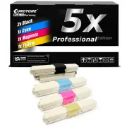 5x Eurotone Pro Toner for OKI MC-562-DN MC-352-DN C-511-DN C-510-DN