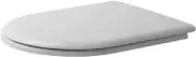Duravit 006699 Toilet Seat Suitable for Starck 2, Happy D. and Darling, Toilet Lid with Soft-Close Mechanism, Urea Duroplast Toilet Lid with Stainless Steel Hinges, White