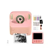 Instant Print Camera with 32GB Memory Card and 5 Rolls Print Paper-Pink