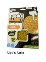 Grafix Bubble Burst Popping Fidget Toy Fun Pop It Toy, glow pumpkin