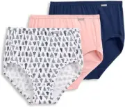 Size 6/M Jockey Elance 3 pk. briefs Navy Peach Trees
