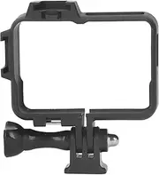 Camera Protective Frame for Insta360 One RS, Shockproof ABS Material, Black, with 1/4 Adapter Hole and Cold Shoe Interface for Tripod and Accessories