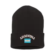 Argentina flag embroidered beanie hat, world country flag embroidered beanie hat