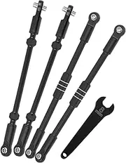 RCYouHott RC Upgrades Part for 1/10 T-Maxx/E-Maxx,Aluminum Push Rod Links,Toe Links Push Rod Steering Links Turnbuckle Rod Compatible Hops Up,Black(#3941#5143)