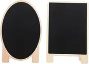 Parliky Versatile Double-sided Memo Boards Wooden Note Writing Boards for Home Bar Decor