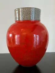 Zion Canyon Raku Spectacular Vase Colorful