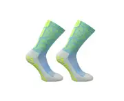 1 Pair Football Socks Sweat-absorbing Non-slip Thickened Stretchy Ventilating Comfort Running Socks Outdoor Supplies Light Blue