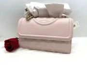 AUTH NWT Tory Burch Small Fleming Leather Chain Convertible Shoulder In Blush