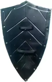 Medieval Leaf Design Pointed Knight Shield - 30" Crusader Steel Shield 18 Gauge