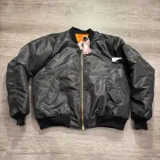 Rothco Jacket Adult 3XL Black MA-1 Flight Military Bomber Orange Reversible