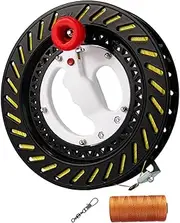 Hbbgdiy Kite Reel Winder, 8.7 Inch Kite String with Reel and Lock Line Spool Wheel with 765 Yard Anti-Winding Cord, Portable String Line Spool for Bearing Children Adult Outdoor.