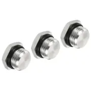 3pcs M16x1.5 Male Plug Thread Hex Head Socket Solid Pipe Fitting Sealing Ring