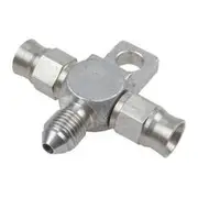 Raceworks AN-3 2X PTFE Hose Tee With Bracket SS - RWF-261-03-03SS