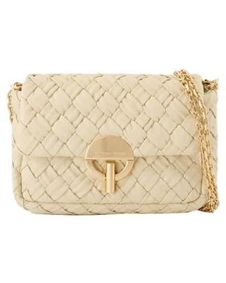 Vanessa Bruno Woven Leather Crossbody Bag Women Brown | Beige Handbags