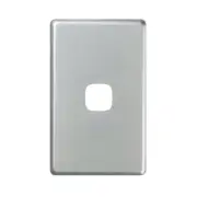 5 X hpm excel 1 gang coverplate matt silver 1 gang cover