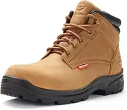 [SUREWAY] Men's Waterproof Steel/Soft Hiking Work Boots, Lightweight Ultility Lace Up Round Toe Shoes,Water Proof Tactical Military Outdoor Ankle Mens Boot for Construction, Roofing, Hunting