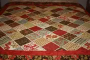 Handmade Throw Quilt 61" Square Retired Moda Floral Fabrics OOP Newly Made