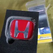 J's Racing Honda Steering Wheel Emblem Type B Red Silver Badge Made in Japan