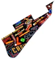 Pickguard Pick Guard Compatible with Gibson Les Paul Guitar Neon Collage