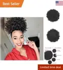 Versatile Afro Kinky Curly Ponytail - Heat Resistant - Black - Easy to Attach