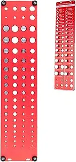 Bolt Size Finder, 34 Hole Metal Thread Checker, Nut Identifier Tool, Wear-Resistant Bolt Size Finder for Maintenance Professionals