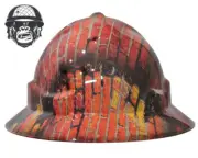 Custom Hydrographic Safety Hard Hat BRICKWORK PRO CHOICE WIDE BRIM