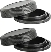 Camera Rear Lens Cap & Body Cap Compatible for Canon EOS R R6 R5 RP Camera w/RF Mount (2+2 Pack)