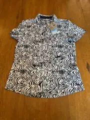 Womens Puma Golf Cloudspun Zebra Polo, NWT, S