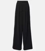 [Dries Van Noten] Dries Van Noten Pleated wool-blend pants AU 10 black