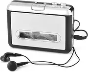 USB Cassette Tape to PC MP3 CD Switcher Converter,Portable Tape Player Capture Audio Music Player with Headphones Compatible with Laptops and Personal Computers