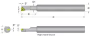 Dorian 55908, S10M-SWUCR-2 Boring Bar for WC_T 21.51 Inserts