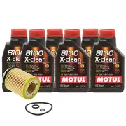 6L Motul 8100 X-CLEAN 5W40 Wix Filter Motor Oil Change Kit API SN