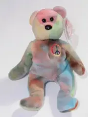 Ty Beanie Baby Peace No # Tush, Mint Tag w/Tag Protector, PVC Pellets #PB257