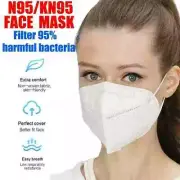 3/100 KN95 WHITE Face Mask Disposable 5 Layer C.E Approval FFP2 Safety