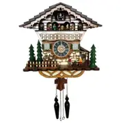 NEW Cambridge Alice Musical Dancers Wooden Pendulum Cuckoo Clock, 36cm