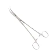 Set of 5 Green Cystic Duct Forceps, 8.5", Fully Curved, Delicate, Premium