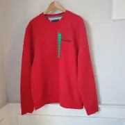 New Hilfiger Mens Red Pullover Size XL.