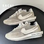 [二手] NIKE LD WAFFLE FRAGMENT DESIGN X SACAI GREY 藤原浩灰 US9 裸鞋