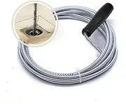 Drain Unblocker Wire Rod 2 Meter Flexible Spring Cleaner Snake Heavy Duty Waste Pipe Hair Removal Dirt Cleaning Tool Clog Remover for Home Kitchen Washbasins Tub Sink Shower Basins 9.8ft (2M)