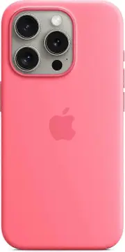 For Apple iPhone 15 Pro Silicone Case with MagSafe Pink