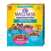 Wellness Appetizing Entrees Flaked Favourites Seafood Wet Cat Food Pouch Variety Pack 40g-8PK