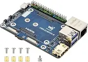 Waveshare Mini Base Board (B), Compatible with Raspberry Pi Compute Module 5, Onboard EEPROM and Encryption Chip