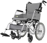Collapsible Manual Wheelchair, Portable Self-propelled Aluminum Alloy Trolley Light Travel Self-propelled Wheelchair,Portable