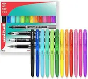 Uni-Ball Signo UMN-155-07 Gel Ink Retractable Rollerball Pen - 0.7mm Fine - 1 of Each Colour - Pack of 12