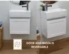 Lotus Powder room Slim Hampton Shaker Style bathroom vanity Wall Hung 460