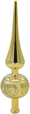 STOBOK Xmas Tree Topper Spire Christmas Tree Topper Cone Ball Vintage Christm...