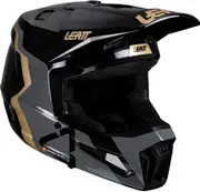 Leatt 3.5 2025 Junior Motocross Helmet with Goggles, black-grey-gold, Size M Black Grey Gold