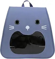 LeoLeozz Cat Carriers | Breathable Cat Bag,Multiple Ventilation Openings Pet Travel Bag, Portable Smiling Face Pet Backpack Carrier Cat Supplies for Cat Kitten Puppy (Blue)