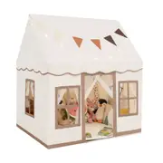 Babyjoy Kids Play Tent w/LED Lights Children Playhouse Play Castle w/Anti-slip Mat & 2 Windows